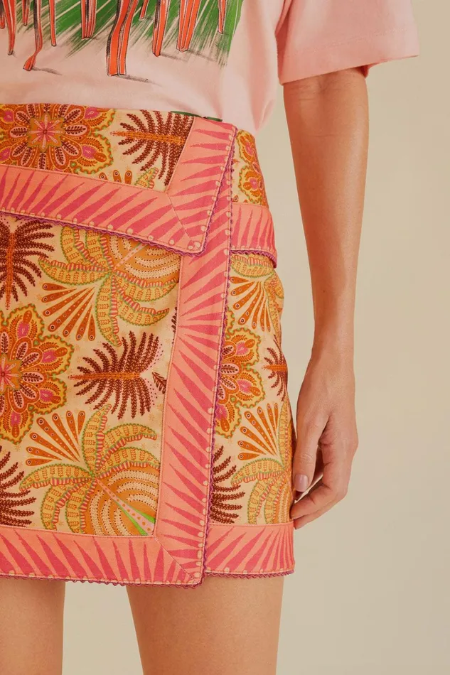 Women Sand Palm Scarf Skirt Palm Scarf FARM Rio Skirts Women Sand Palm Scarf Skirt Palm Scarf FARM Rio Skirts