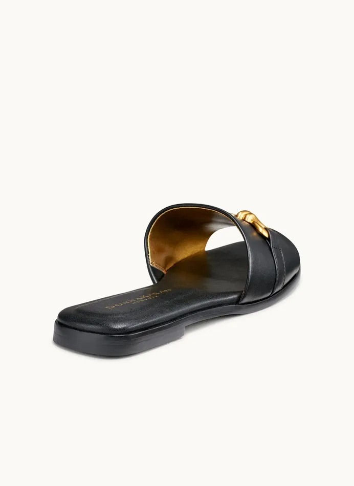 Women Sandals Donna Karan HAYLEN FLAT SANDAL Black