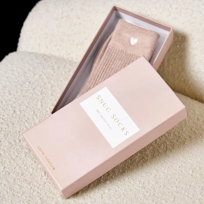 Women Scarves and Womenswear Katie Loxton Socks Gift Box In Blush Pink