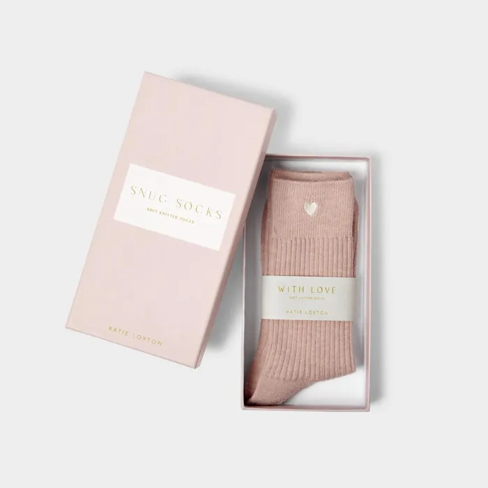 Women Scarves and Womenswear Katie Loxton Socks Gift Box In Blush Pink