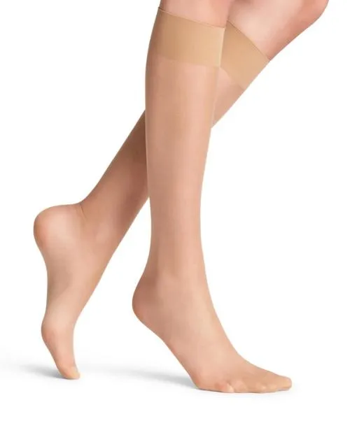 Women Seidenglatt 15 DEN Women Kneehigh Socks Golden FALKE Fullyfashioned Stockings