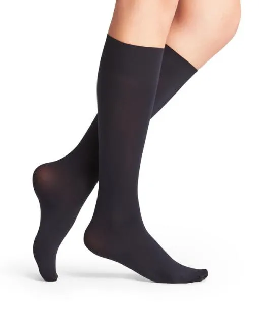 Women Seidenglatt 40 DEN Women Kneehigh Socks Marine FALKE Knee High Socks