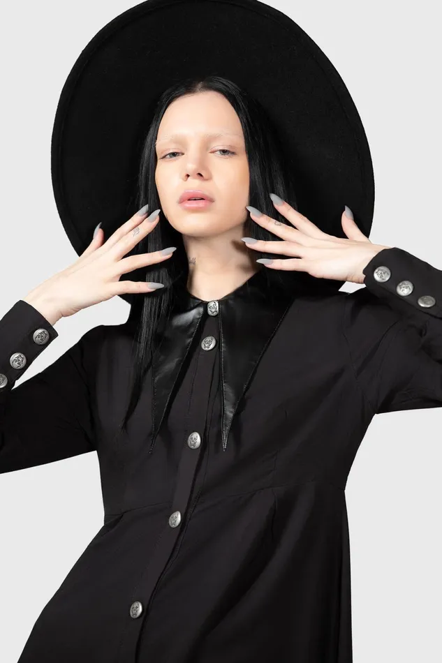 Women Shirt Killstar Heavens Below Shirt Dress