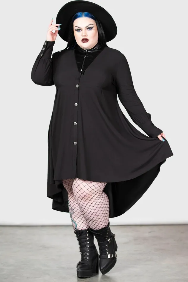 Women Shirt Killstar Heavens Below Shirt Dress