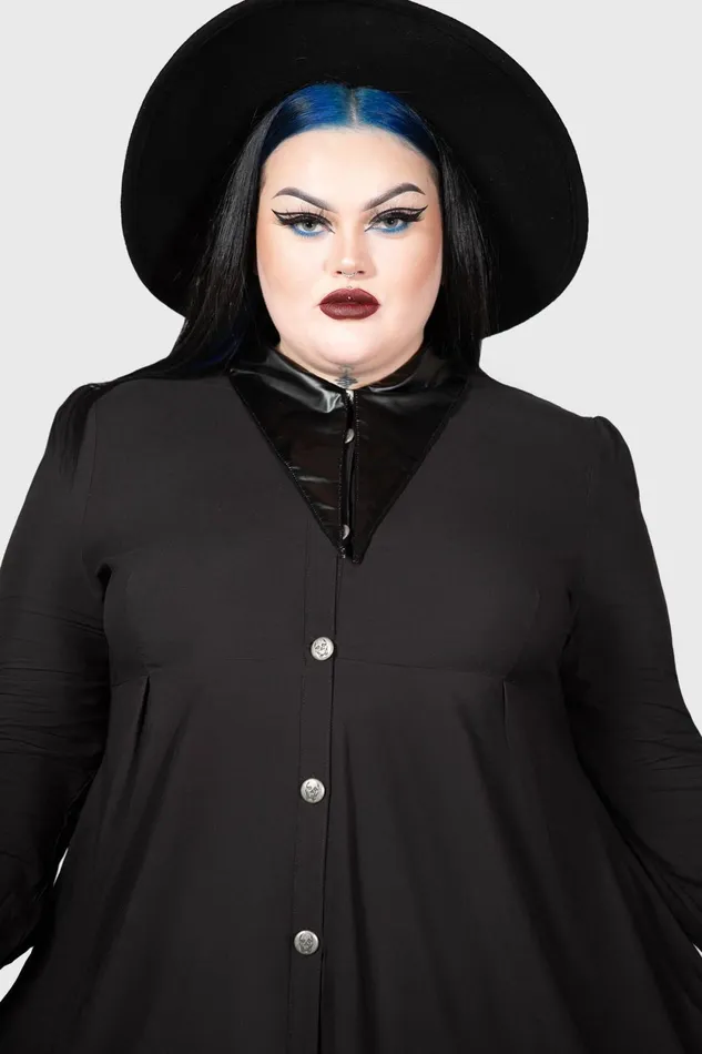 Women Shirt Killstar Heavens Below Shirt Dress