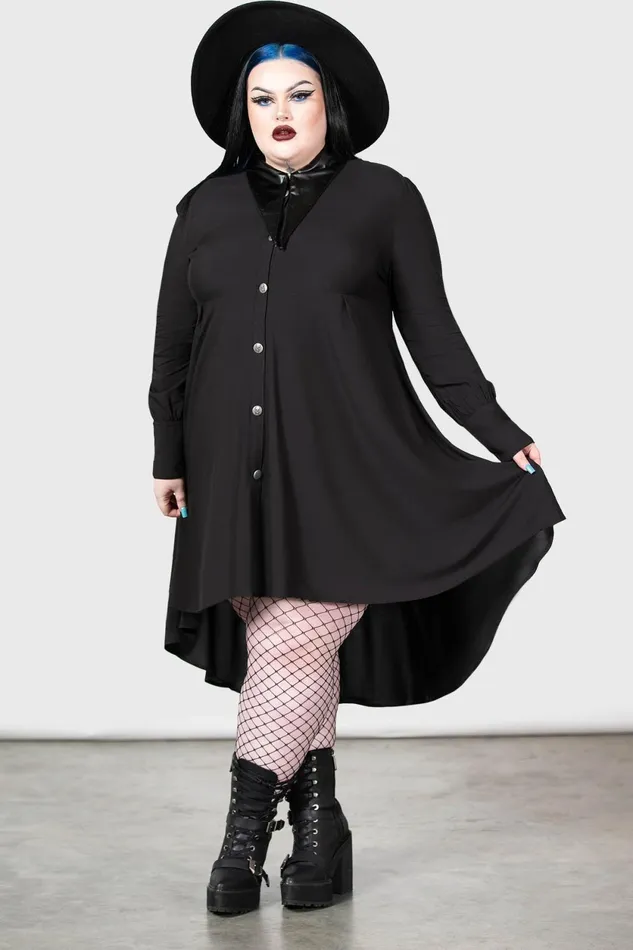 Women Shirt Killstar Heavens Below Shirt Dress