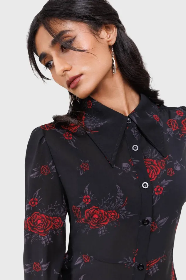 Women Shirt Killstar Pandora Shirt Dress