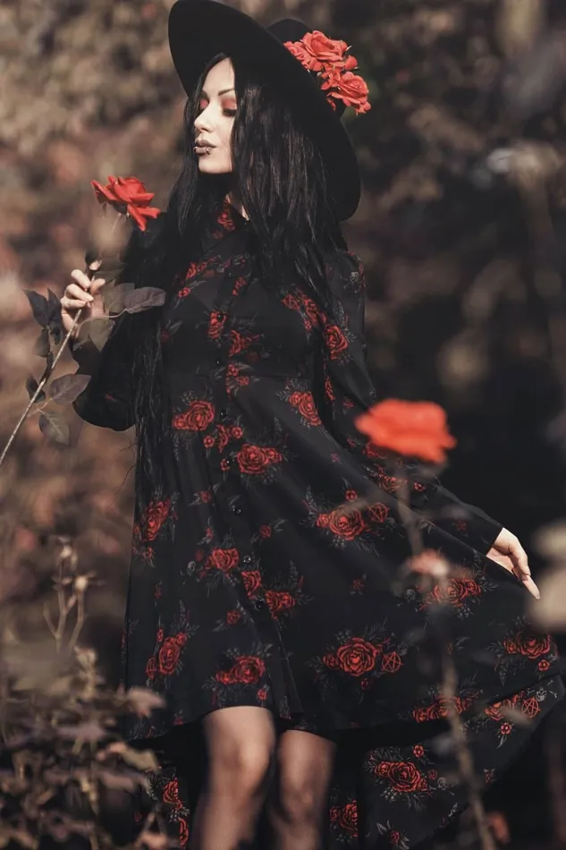 Women Shirt Killstar Pandora Shirt Dress