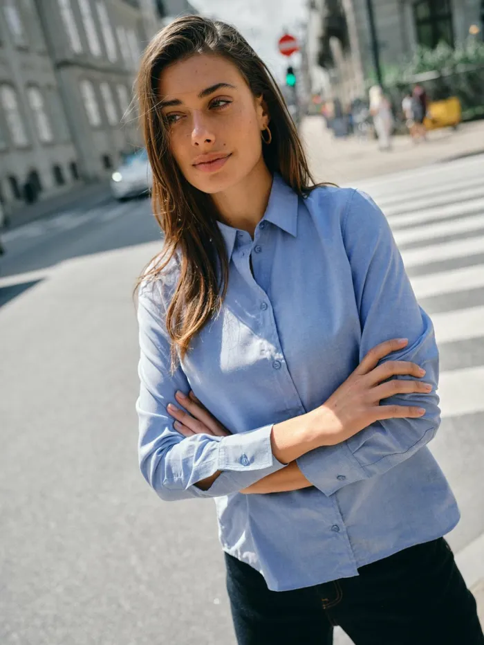 Women Shirts MOS MOSH MMAnica Oxford Shirt Velvet Morning