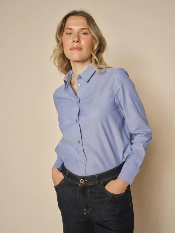 Women Shirts MOS MOSH MMAnica Oxford Shirt Velvet Morning