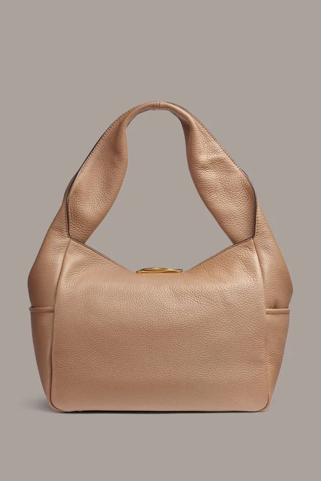 Women Shoulder And Hobo Bags Donna Karan AMAGANSETT SHOULDER BAG Toasted Almond
