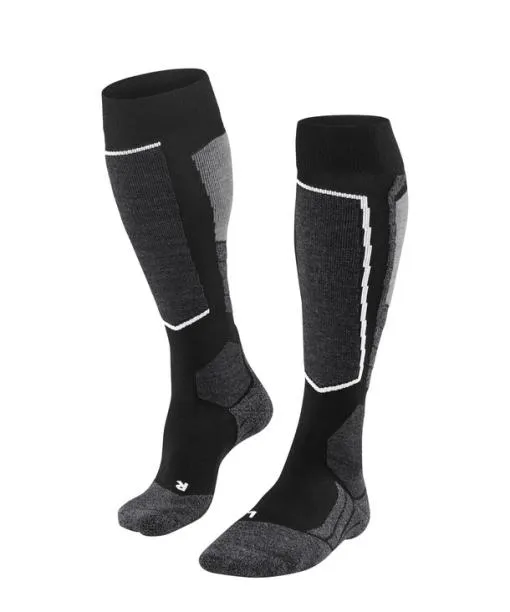Women SK2 Intermediate Vegan Women Skiing Kneehigh Socks Black FALKE Ski Socks