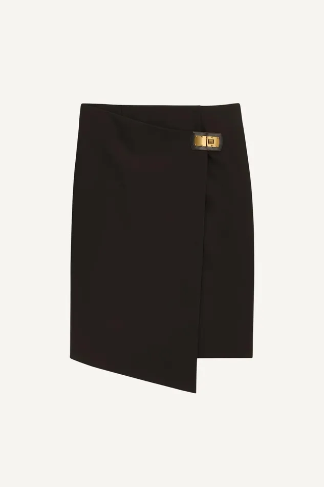 Women Skirts Donna Karan PENCIL SKIRT WITH BUCKLE DETAIL Black