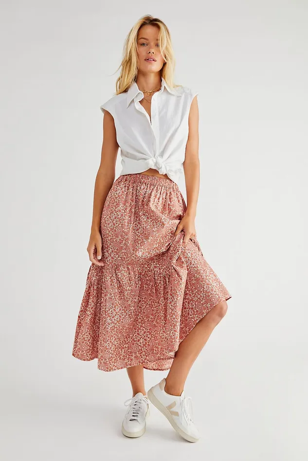 Women Skirts Free People Lia Skirt Peach