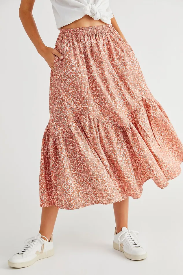 Women Skirts Free People Lia Skirt Peach