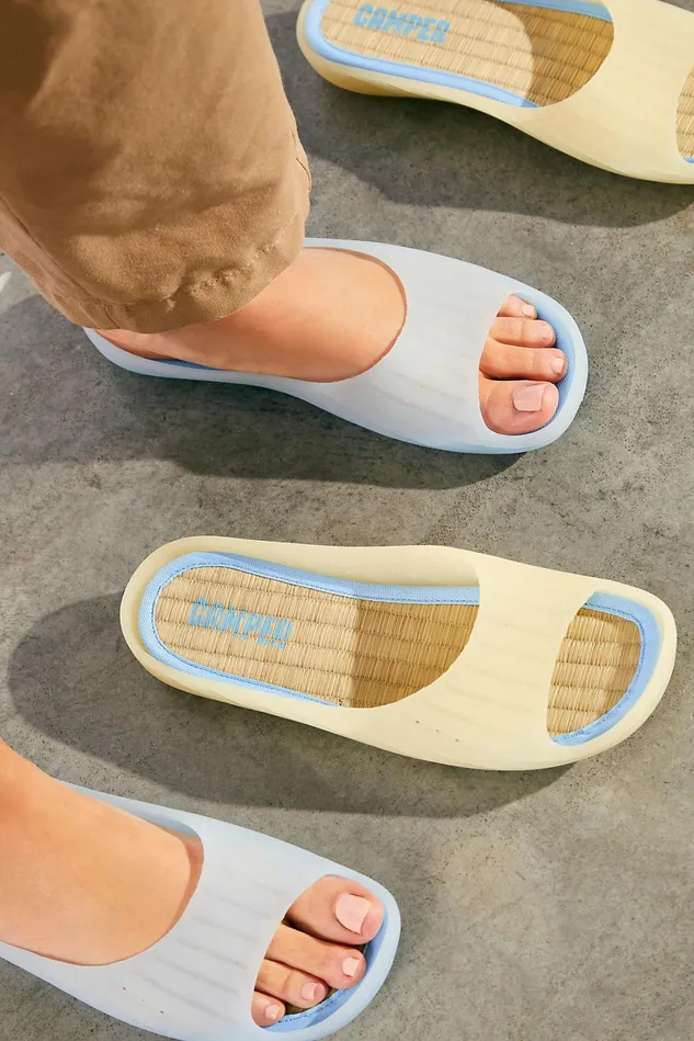 Women Slippers Free People Wabi Tatami Slippers Blue