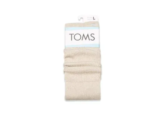 Women Slouchy Quarter Crew Socks Off White TOMS Socks