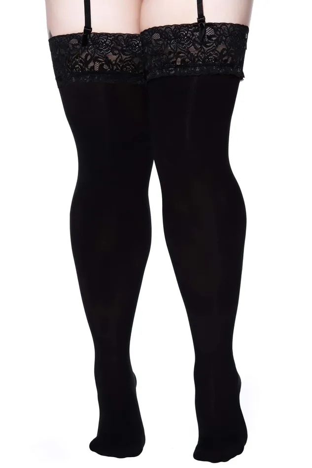 Women Socks and Tights Killstar Stop Staring Thigh High Socks