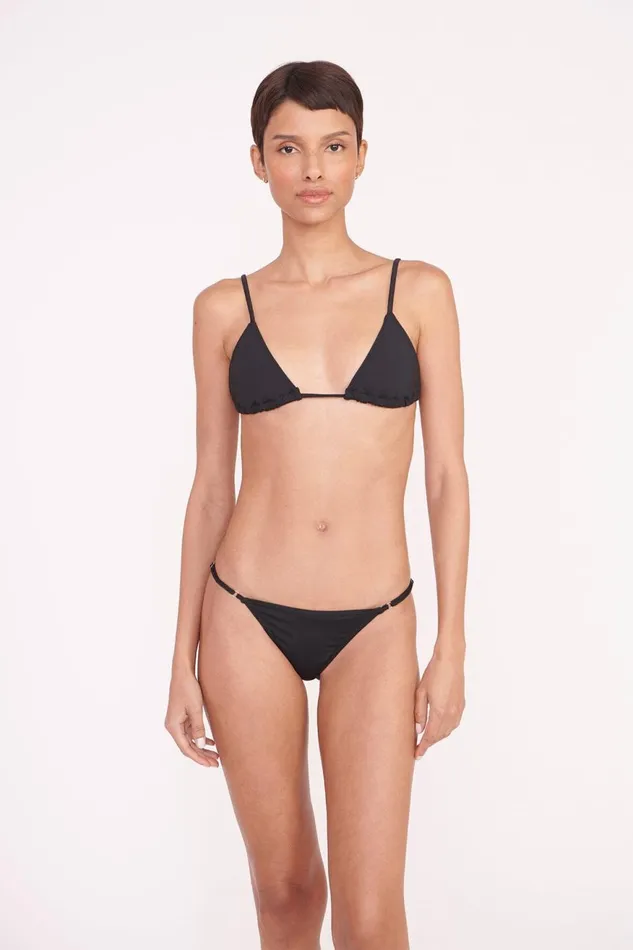 Women STAUD Bikinis ALEXIS TRIANGLE TOP BLACK