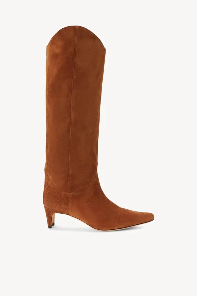 Women STAUD Boots WESTERN WALLY BOOT TAN SUEDE