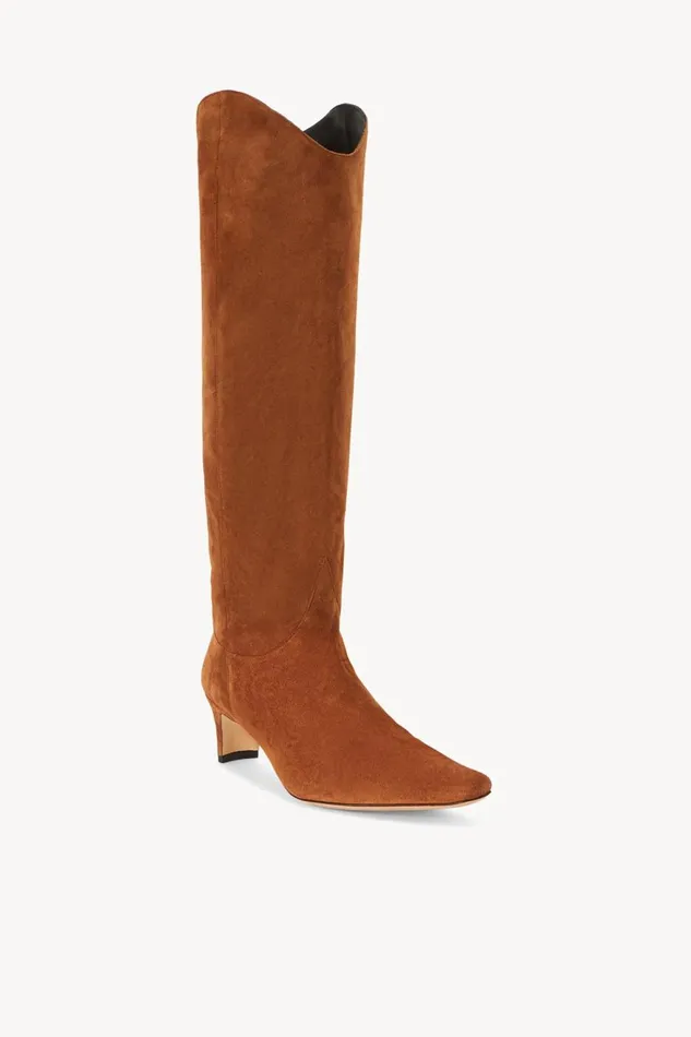 Women STAUD Boots WESTERN WALLY BOOT TAN SUEDE