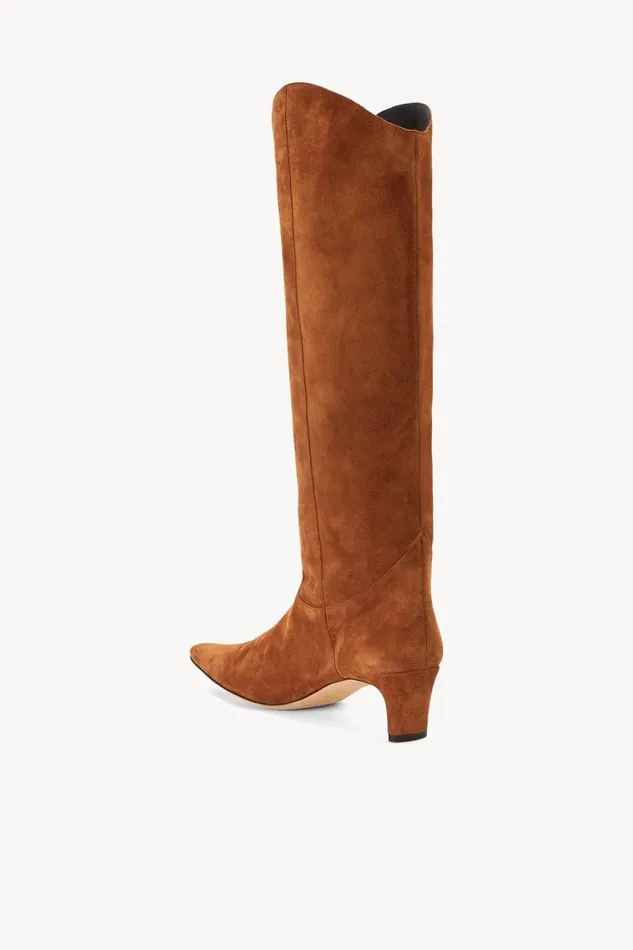 Women STAUD Boots WESTERN WALLY BOOT TAN SUEDE