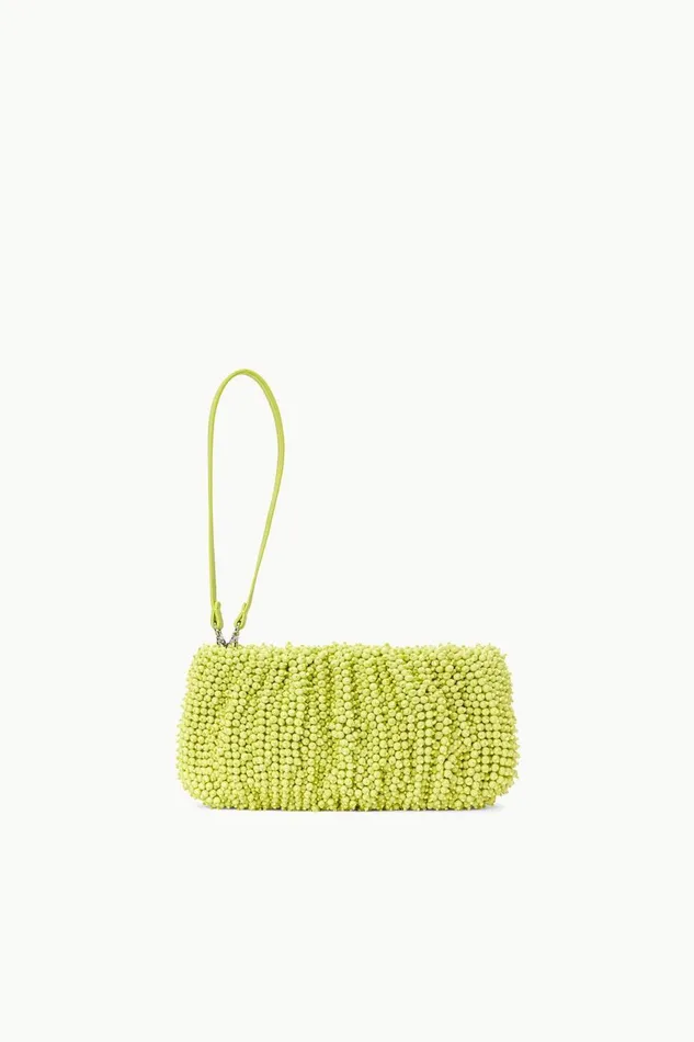Women STAUD Clutches BEADED BEAN BAG CITRON Women STAUD Clutches BEADED BEAN BAG CITRON