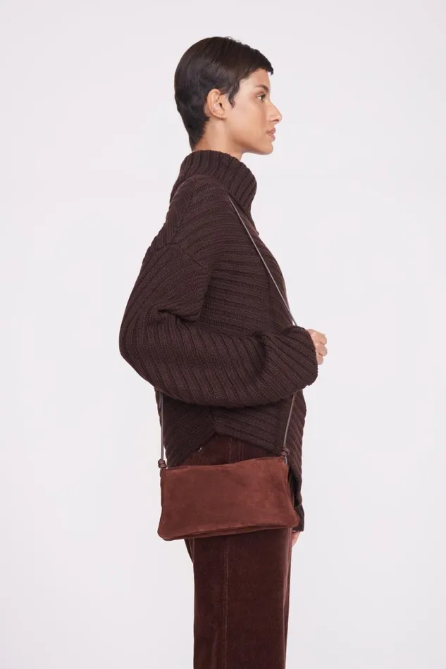 Women STAUD Crossbody VIVI CROSSBODY BAG MAHOGANY SUEDE Women STAUD Crossbody VIVI CROSSBODY BAG MAHOGANY SUEDE