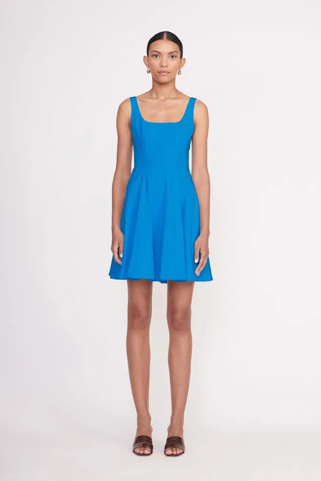 Women STAUD Dresses MINI WELLS DRESS ISLAND BLUE