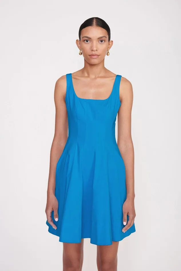 Women STAUD Dresses MINI WELLS DRESS ISLAND BLUE