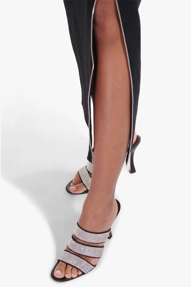Women STAUD Heels SONNY RHINESTONE SANDAL BLACK