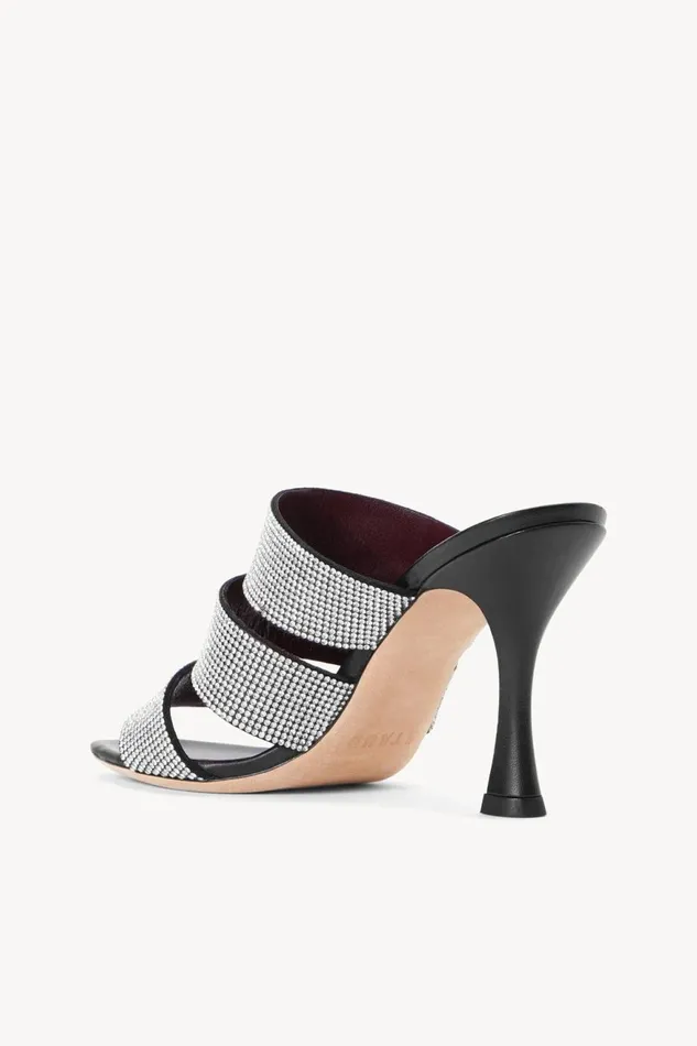 Women STAUD Heels SONNY RHINESTONE SANDAL BLACK