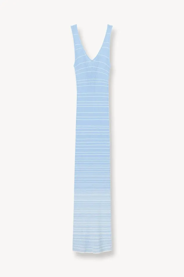 Women STAUD Knits DANA DRESS FRENCH BLUE WHITE