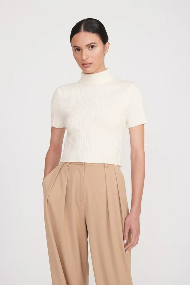 Women STAUD Knits LILOU SWEATER IVORY