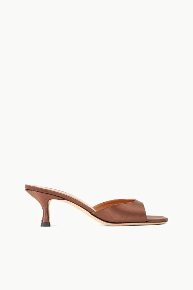 Women STAUD Mules and Flats BRIGITTE MULE CLOVE SATIN