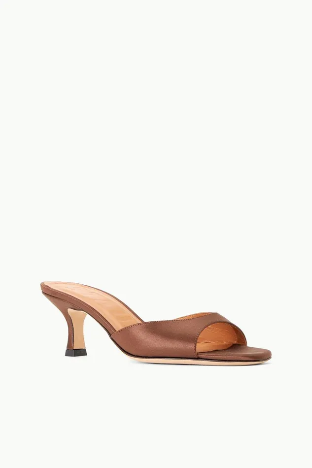 Women STAUD Mules and Flats BRIGITTE MULE CLOVE SATIN