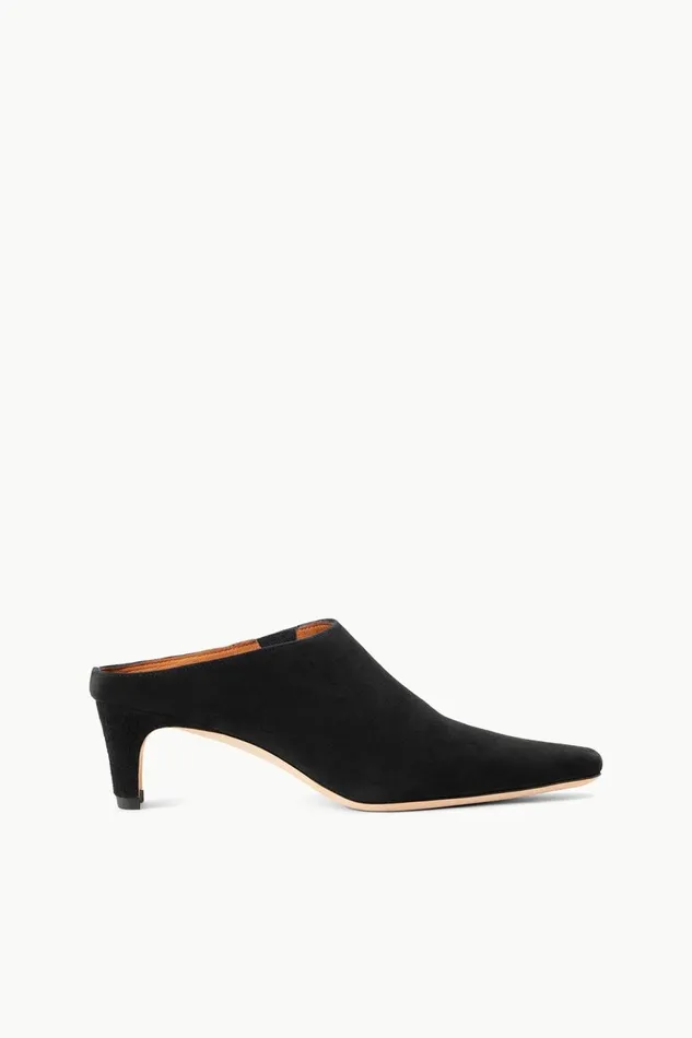 Women STAUD Mules and Flats WALLY MULE BLACK SUEDE