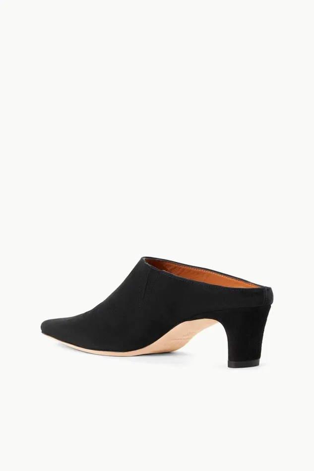 Women STAUD Mules and Flats WALLY MULE BLACK SUEDE