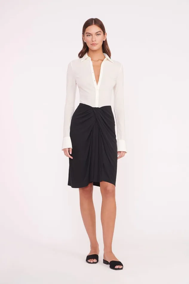 Women STAUD Occasion Dresses BRENDAN DRESS WHITE BLACK Women STAUD Occasion Dresses BRENDAN DRESS WHITE BLACK