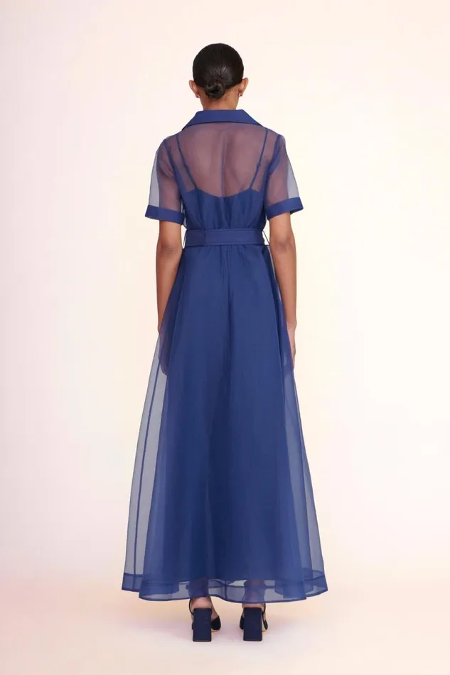 Women STAUD Occasion Dresses MILLIE DRESS NAVY ORGANZA