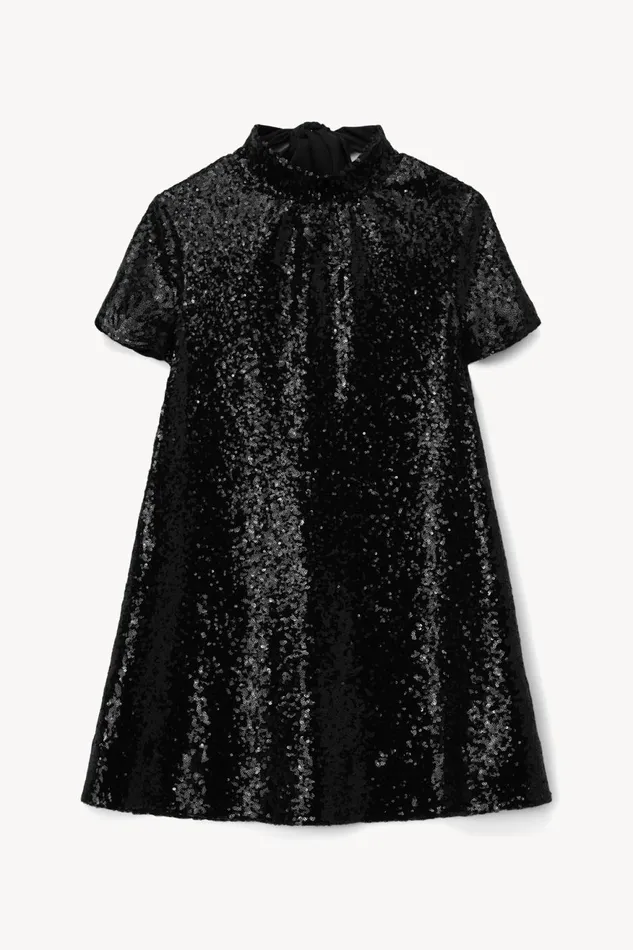 Women STAUD Occasion Dresses MINI ILANA DRESS BLACK SEQUINS