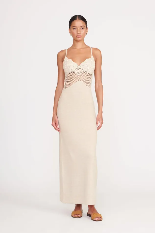 Women STAUD Occasion Dresses TARA DRESS NATURAL
