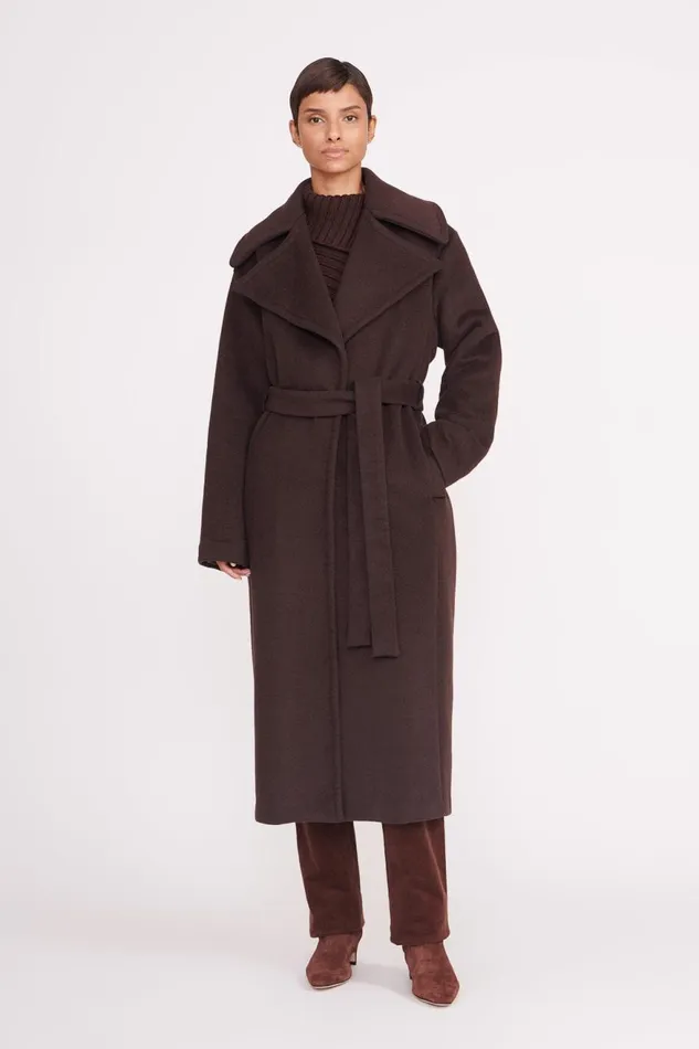 Women STAUD Outerwear and Jackets CARVER COAT DARK CHOCOLATE