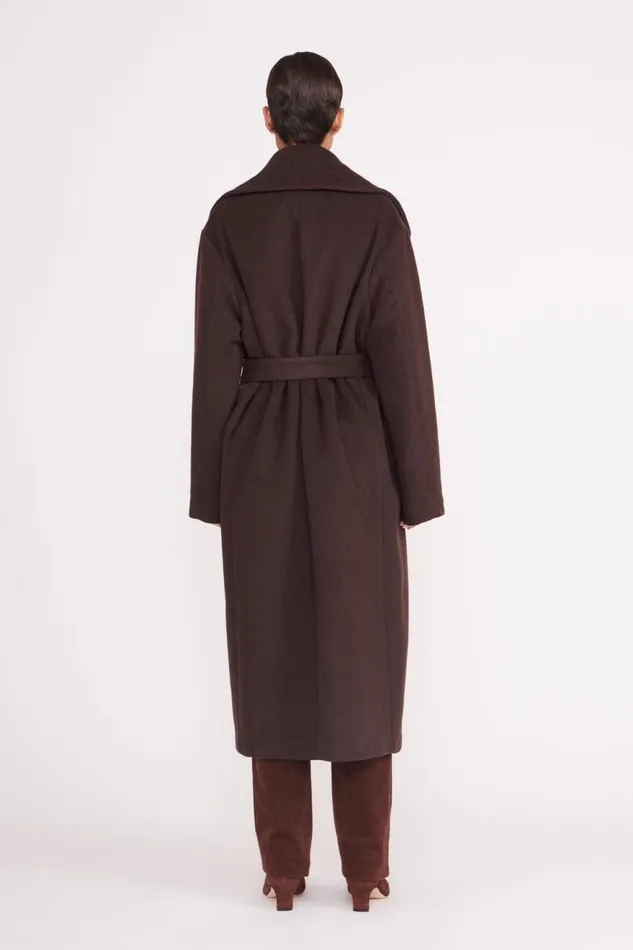 Women STAUD Outerwear and Jackets CARVER COAT DARK CHOCOLATE Women STAUD Outerwear and Jackets CARVER COAT DARK CHOCOLATE