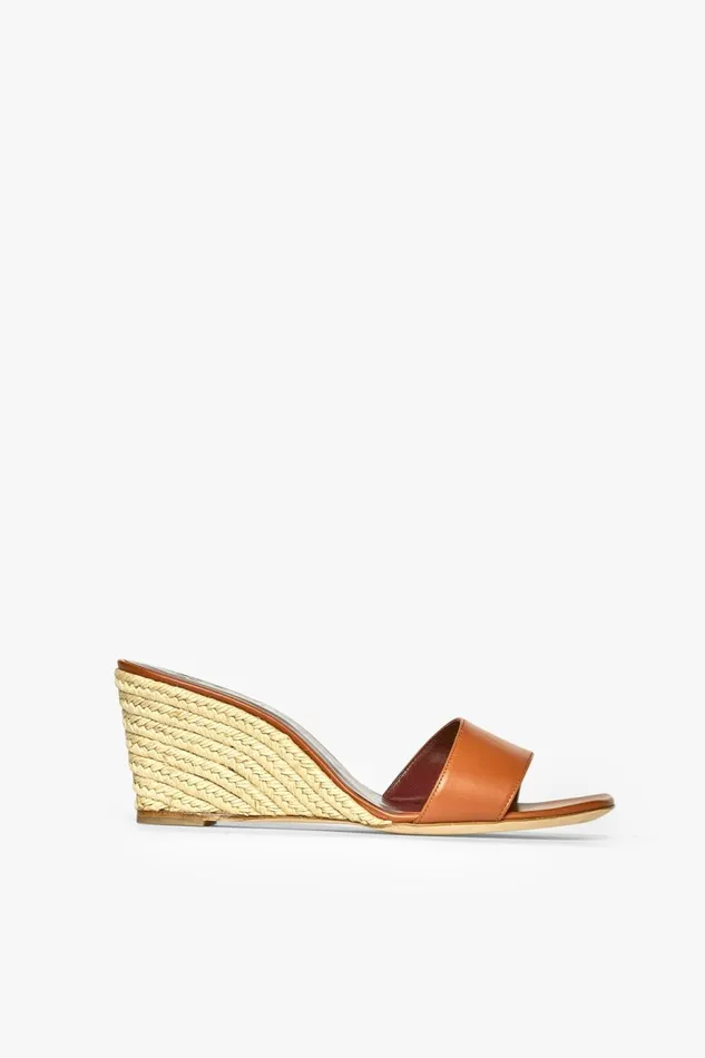 Women STAUD Platforms and Wedges BILLIE ESPADRILLE WEDGE NATURAL TAN