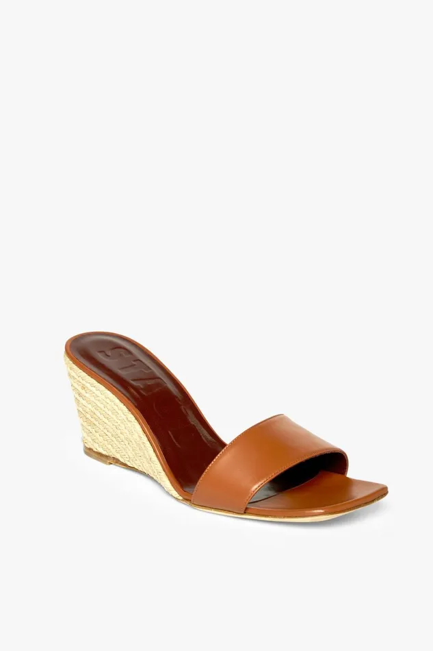 Women STAUD Platforms and Wedges BILLIE ESPADRILLE WEDGE NATURAL TAN