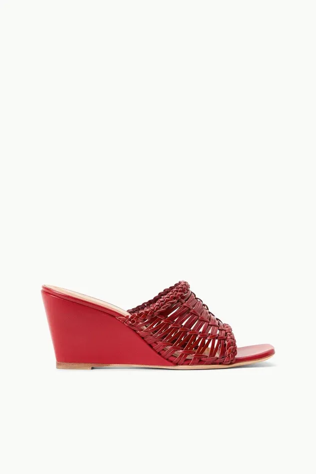 Women STAUD Platforms and Wedges BLAIR WOVEN WEDGE RUBY