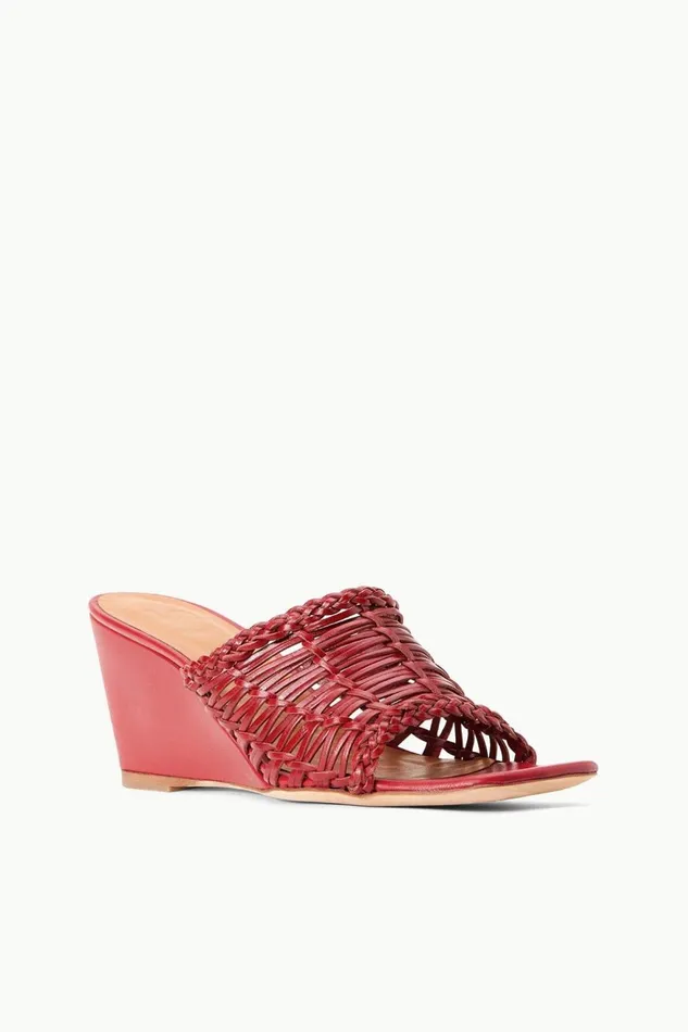 Women STAUD Platforms and Wedges BLAIR WOVEN WEDGE RUBY