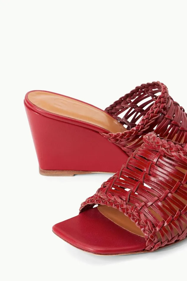 Women STAUD Platforms and Wedges BLAIR WOVEN WEDGE RUBY