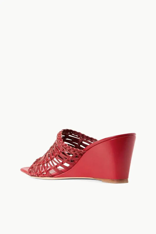 Women STAUD Platforms and Wedges BLAIR WOVEN WEDGE RUBY
